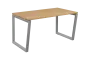 SEK-V - 14 stůl kancelářský, kovová podnož stříbrná, deska 25 mm, široký 1400 mm, javor horský